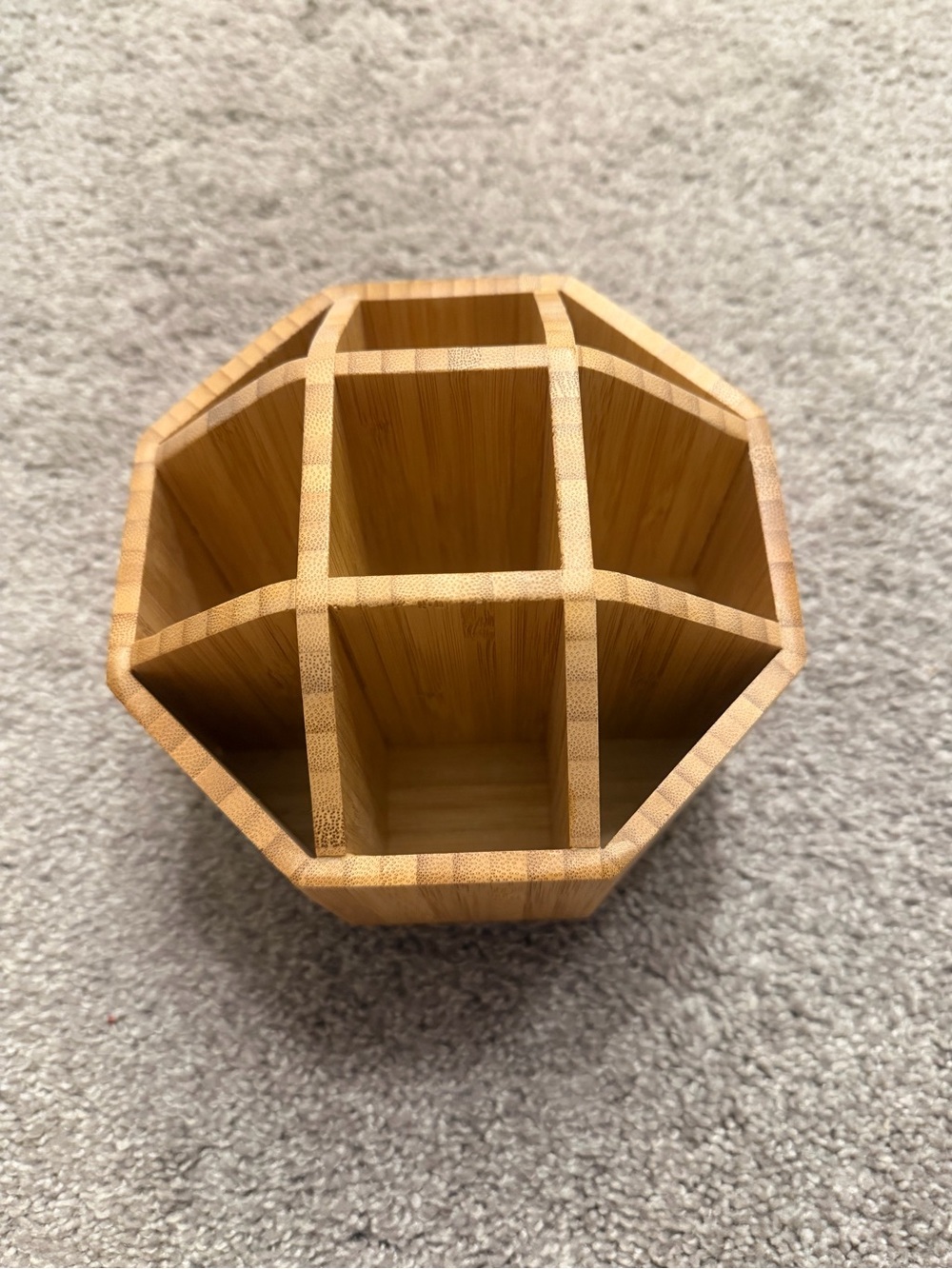 Bamboo 6-Compartment Desk Organizer - Natural